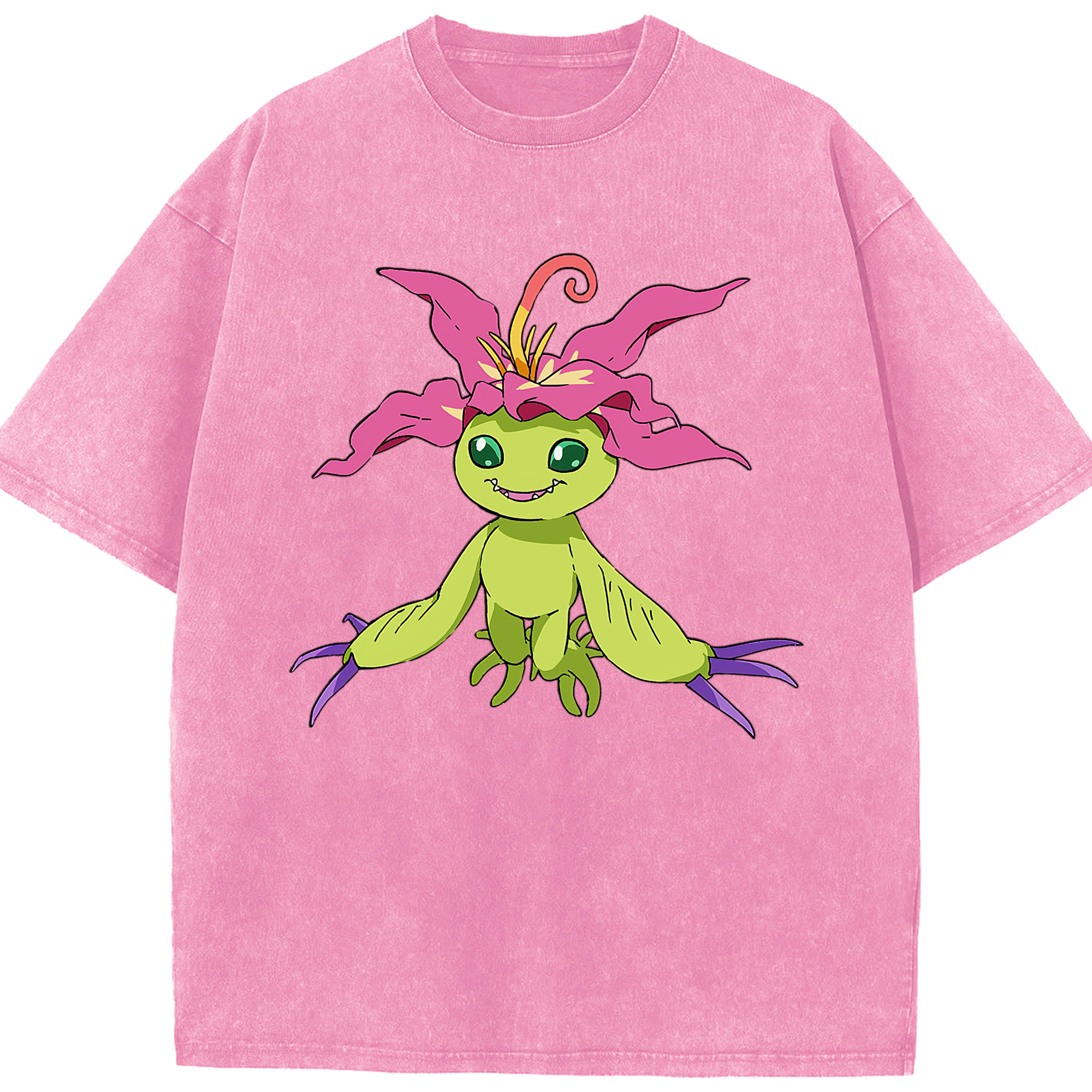 （画像用） Digimon デジタルモンスター/デジモン 綿100% ヴィンテージ風 半袖Tシャツ（フロントプリント）